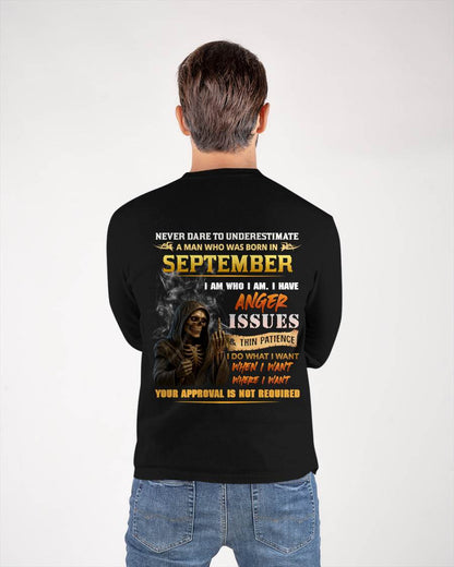 SEPTEMBER - NEVER UNDERESTIMATE A MAN WHO KNOWS WHO HE IS - FOR MAN - TLEE09 (SKU26T-01156-09)