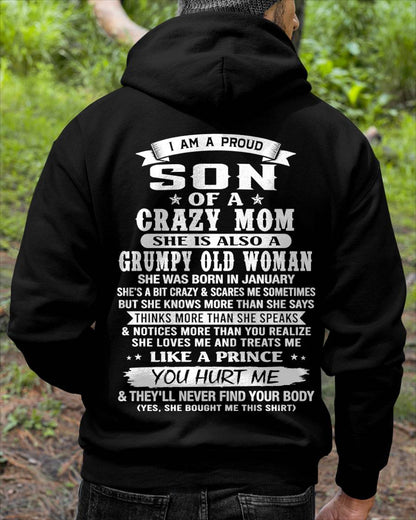 JANUARY - PROUD SON OF A CRAZY MOM - FROM MOM - TLEE01 (SKU2606-127-01)