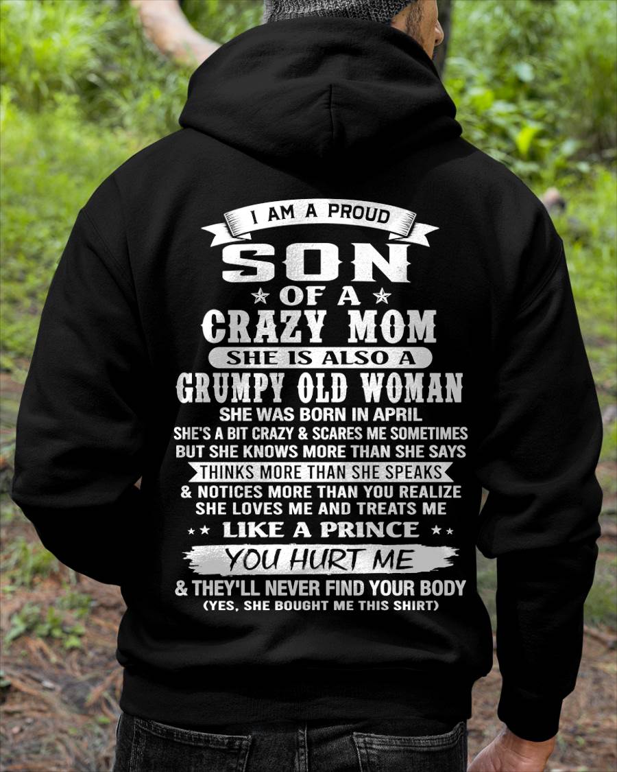 APRIL - PROUD SON OF A CRAZY MOM - FROM MOM - TLEE04 (SKU2606-127-04)