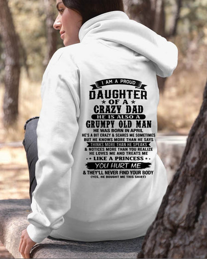 APRIL - FUNNY DAD AND DAUGHTER SHIRT - FROM DAD - TLEE04 (SKU2606-394-04)