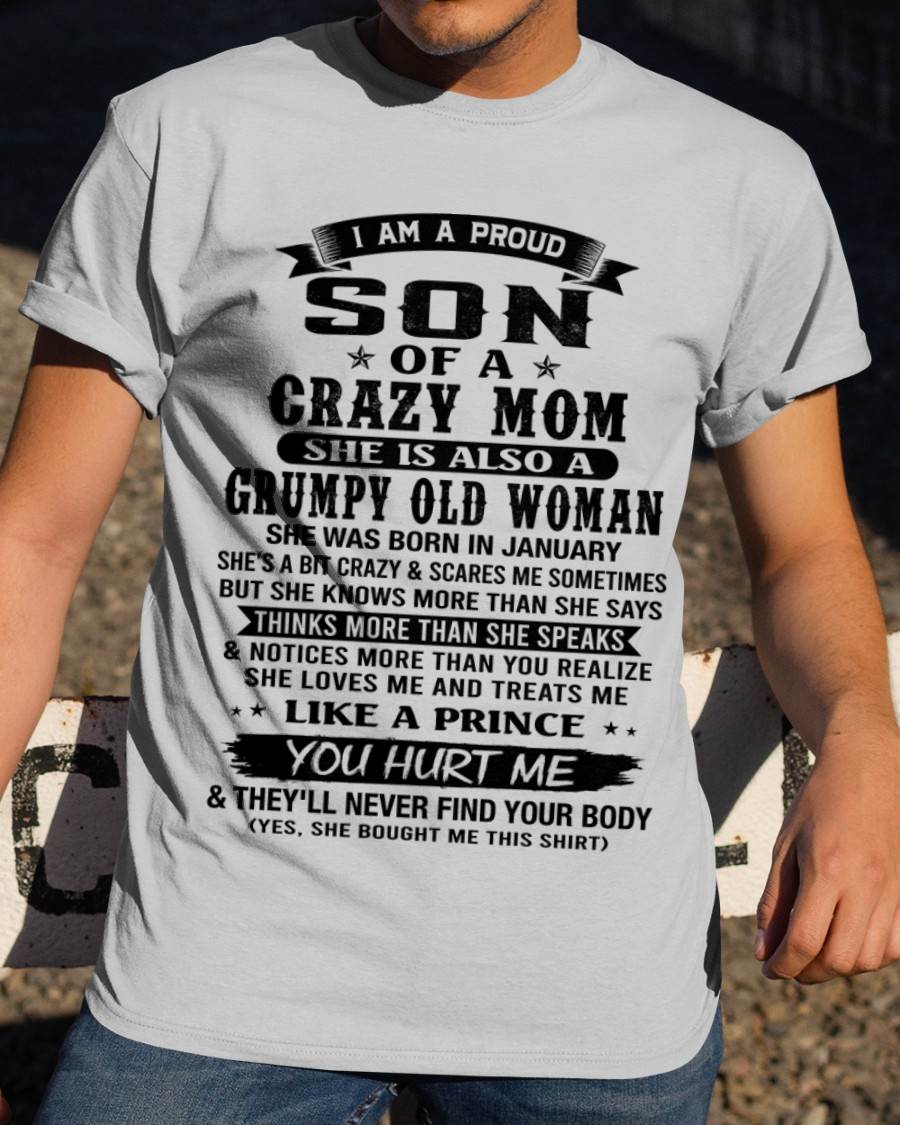 JANUARY - PROUD SON OF A FREAKIN' AWESOME MOM - FROM MOM - TLEE01 (SKU2607-60-01)