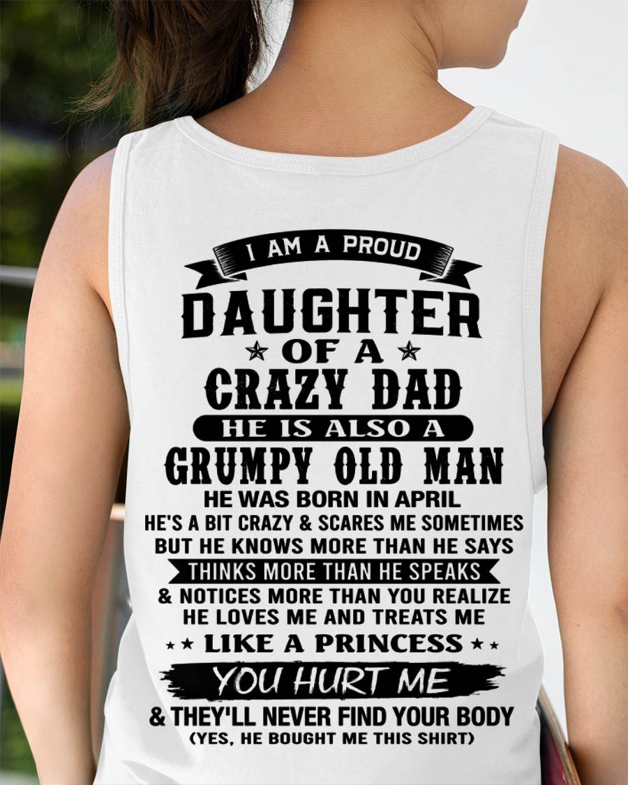 APRIL - FUNNY DAD AND DAUGHTER SHIRT - FROM DAD - TLEE04 (SKU2606-394-04)
