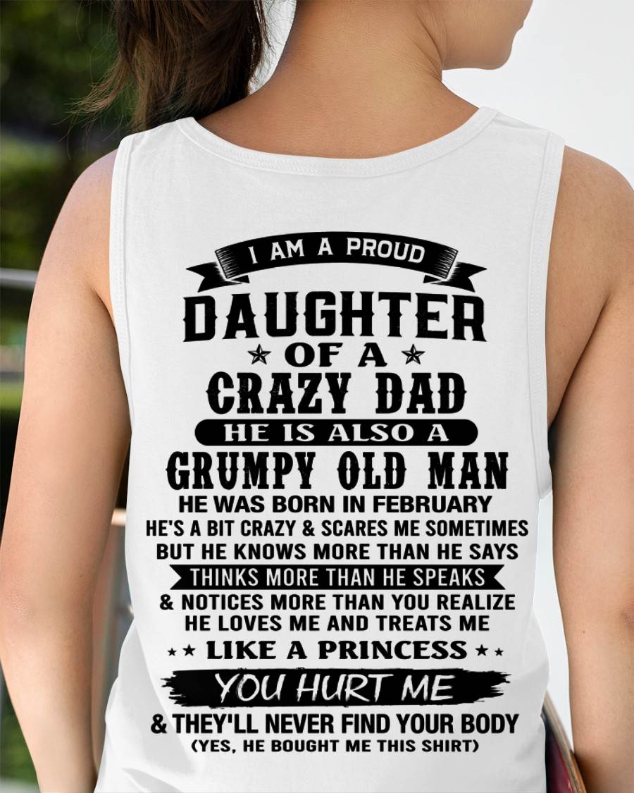 FEBRUARY - FUNNY DAD AND DAUGHTER SHIRT - FROM DAD - TLEE02 (SKU2606-394-02)