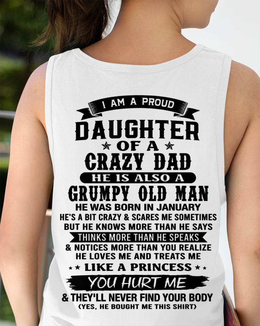 JANUARY - FUNNY DAD AND DAUGHTER SHIRT - FROM DAD - TLEE01 (SKU2606-394-01)