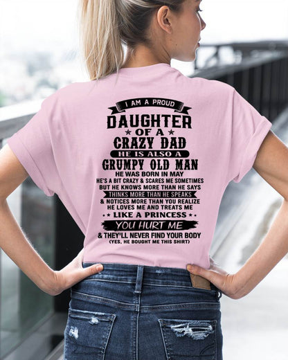 MAY - FUNNY DAD AND DAUGHTER SHIRT - FROM DAD - TLEE05 (SKU2606-394-05)