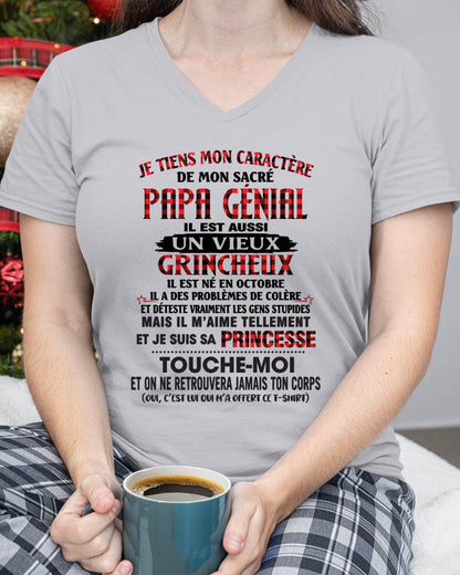 OCTOBRE / FILLE À PAPA GÂTÉE ET FIÈRE - CADEAU DE PAPA - TLEE10 (SKU2605-355-10)