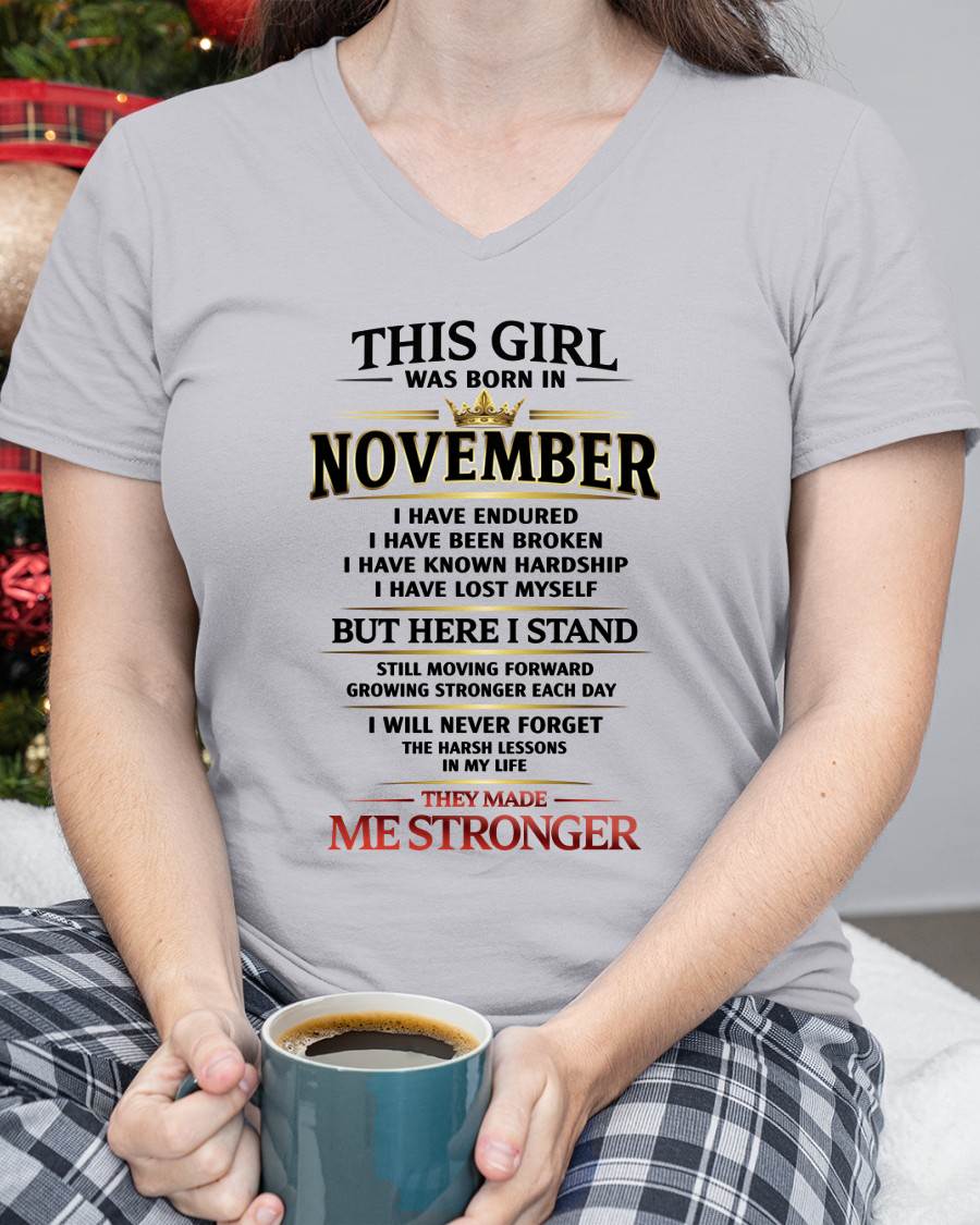 NOVEMBER - THE LESSONS HURT, BUT THEY MADE ME STRONGER - FOR WOMEN - TLEE11 (SKU2602-217-11)