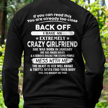 January - If You Can Read This You Are Already Too Close - Gift For Your Boyfriend, Husband From Wife - TLEE01 (SKU07-175-01)