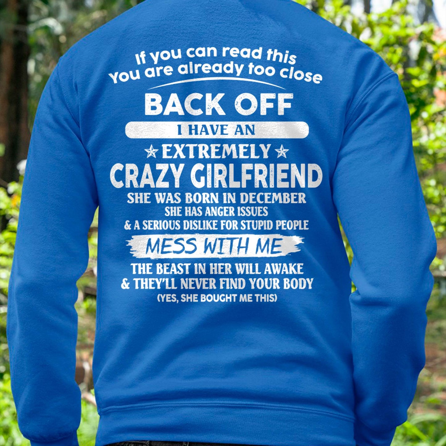 December - If You Can Read This You Are Already Too Close - Gift For Your Boyfriend, Husband From Wife - TLEE12 (SKU07-175-12)