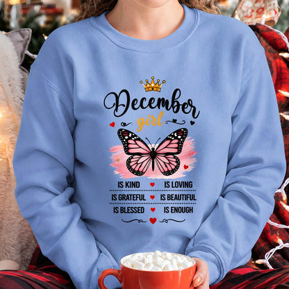 DECEMBER GIRL BUTTERFLY SHIRT - FOR WOMEN - TLEE12 (SKU2608-593-12)