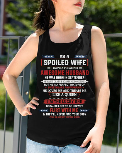 SEPTEMBER - AS A SPOILED WIFE  I HAVE A FREAKING AWESOME HUSBAND - FROM HUSBAND - TLEE09 (SKU12-290-09)