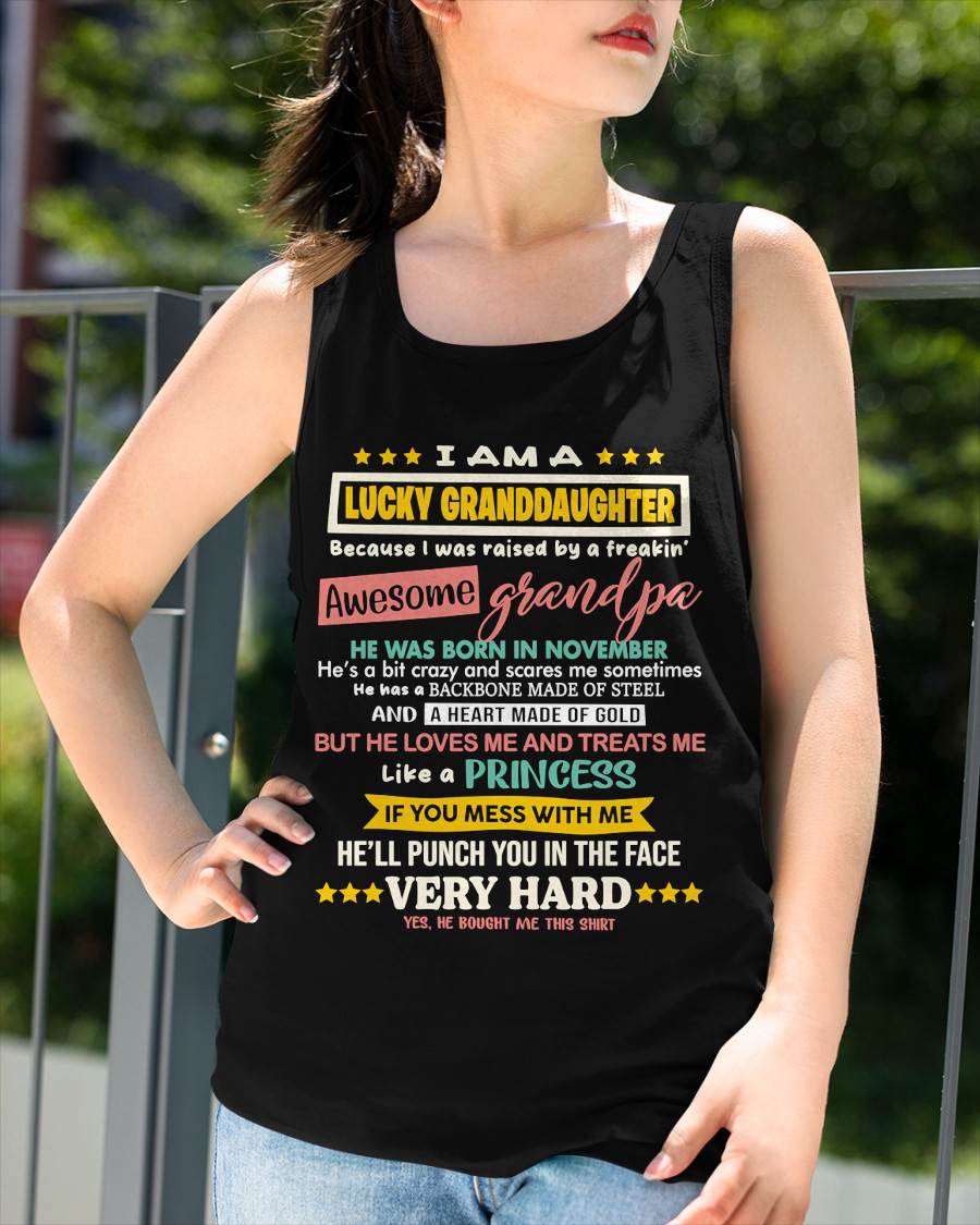 NOVEMBER GRANDPA – BLESSED GRANDDAUGHTER RAISED BY AN AMAZING GRANDPA - FROM GRANDPA - TLEE11 (SKU2603-273-11)