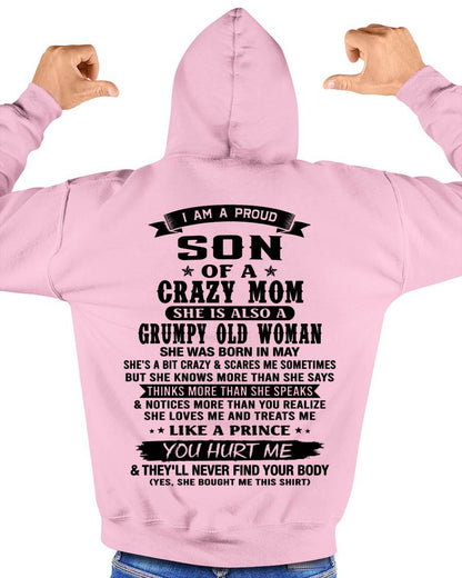MAY - MY MOM IS CRAZY BUT SHE LOVES ME - FROM MOM - TLEE05 (SKU2606-354-05)