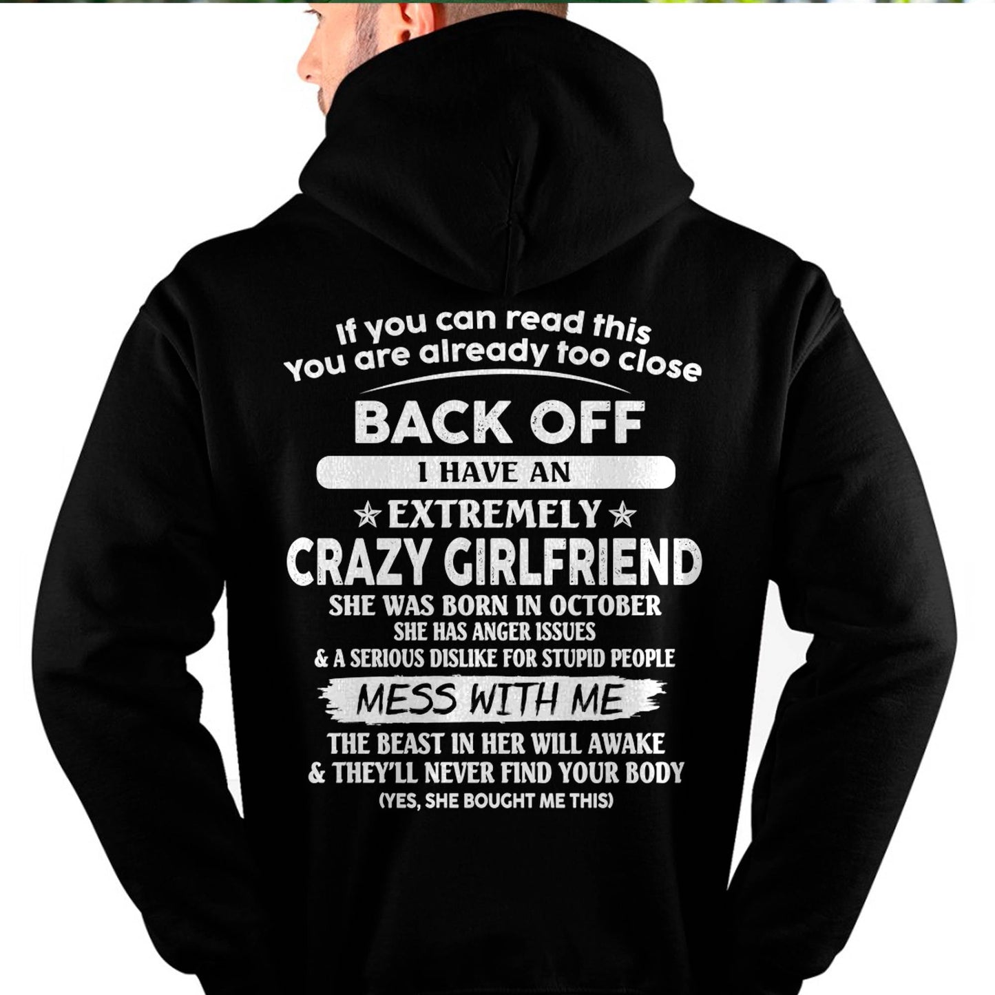 October - If You Can Read This You Are Already Too Close - Gift For Your Boyfriend, Husband From Wife - TLEE10 (SKU07-175-10)