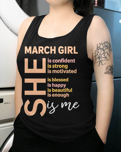 MARCH GIRL - SELF LOVE TYPOGRAPHY - FOR WOMEN - TLEE03 (SKU2606-255-03)