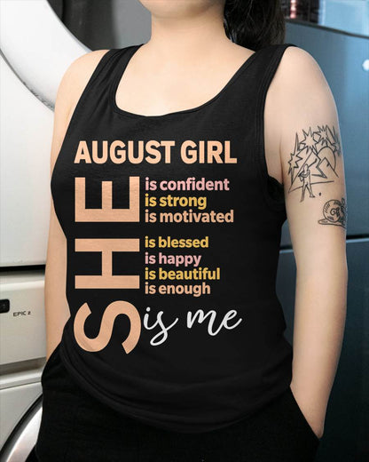 AUGUST GIRL - SELF LOVE TYPOGRAPHY - FOR WOMEN - TLEE08 (SKU2606-255-08)