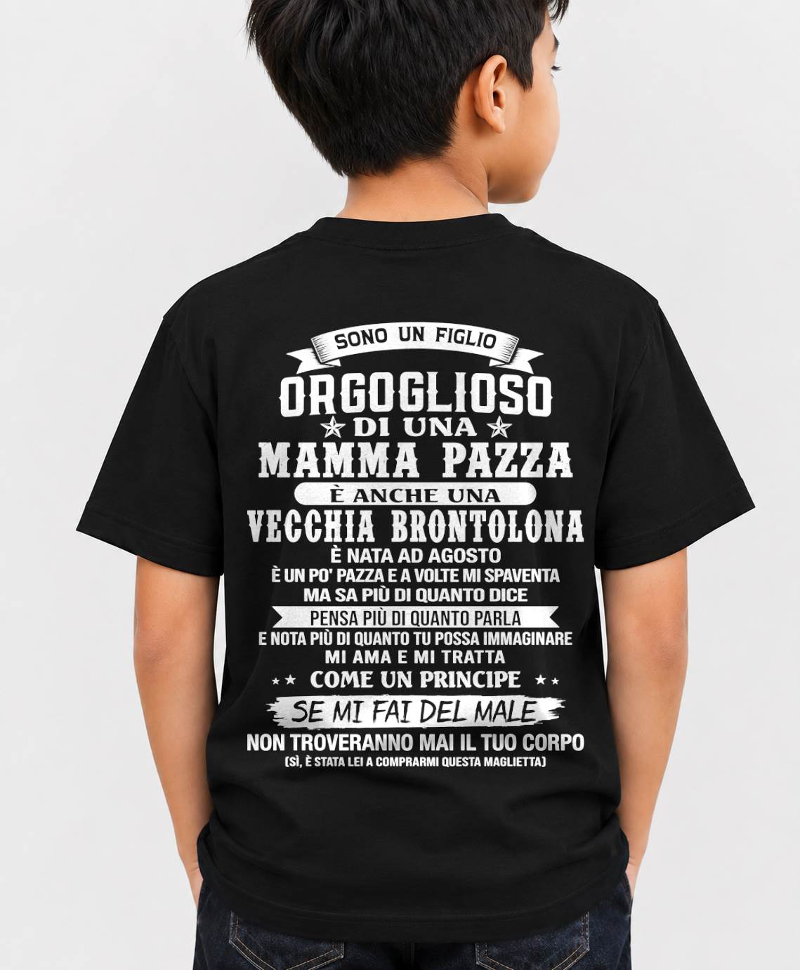 AGOSTO / FIGLIO DI UNA MAMMA PAZZA - REGALO DA MAMMA  - TLEE08 (SKU2606-204-08)