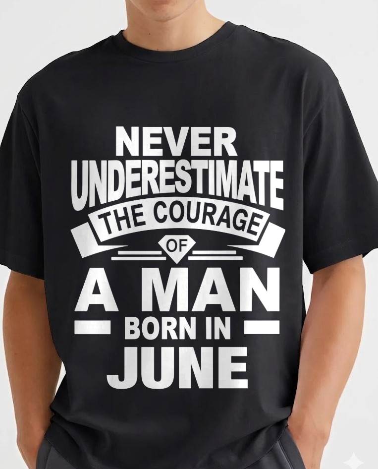 JUNE BORN MAN : COURAGE STRENGTH & PRIDE - FOR MAN - TLEE06 (SKU2606-126-06)