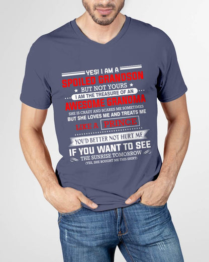 SPOILED GRANDSON BUT NOT YOURS – PROUD TREASURE OF AN AWESOME GRANDMA - FROM GRANDMA - TLEE00 (SKU2604-186-00)