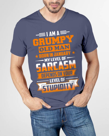 JANUARY GRUMPY OLD MAN SHIRT - FOR MAN - TLEE01 (SKU2605-128-01)