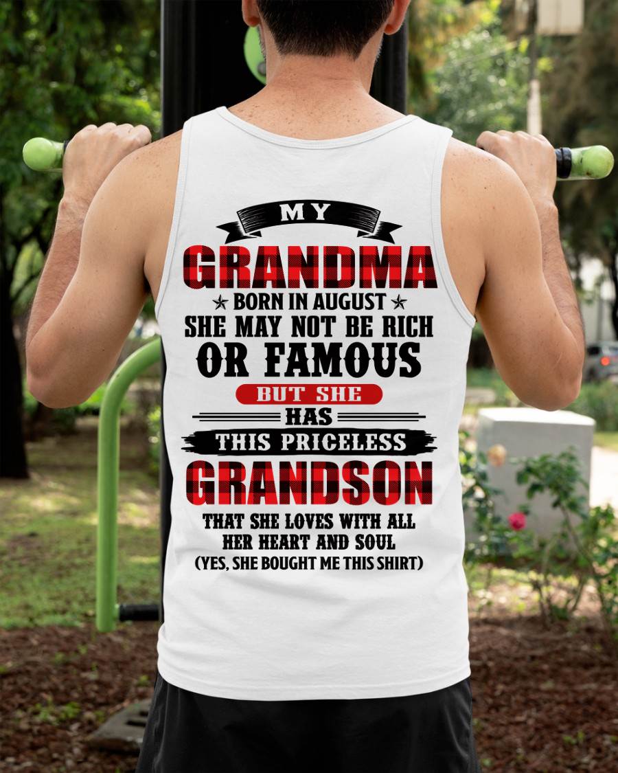 AUGUST GRANDMA - HER PRICELESS GRANDSON - FROM GRANDMA - TLEE08 (SKU2606-337-08)