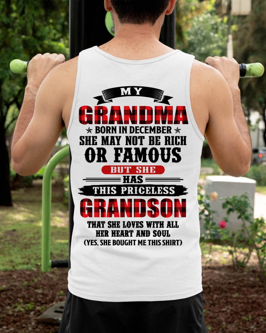DECEMBER GRANDMA - HER PRICELESS GRANDSON - FROM GRANDMA - TLEE12 (SKU2606-337-12)