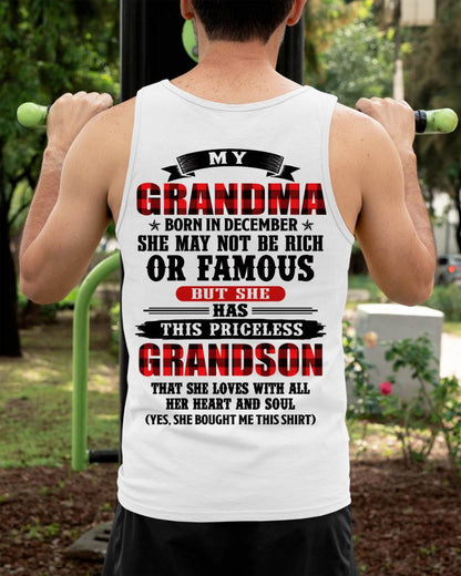 DECEMBER GRANDMA - HER PRICELESS GRANDSON - FROM GRANDMA - TLEE12 (SKU2606-337-12)