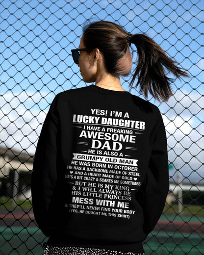 OCTOBER - BEHIND EVERY STRONG GIRL IS AN AWESOME DAD - FROM DAD - TLEE10 (SKU2605-405-10)