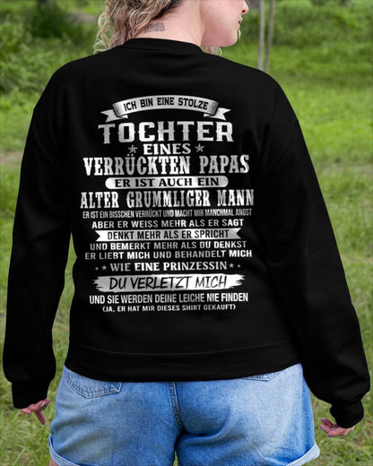 TOCHTER EINES VERRÜCKTEN PAPAS SHIRT - GESCHENK VOM PAPA  - TLEE00 (SKU2606-230-00)