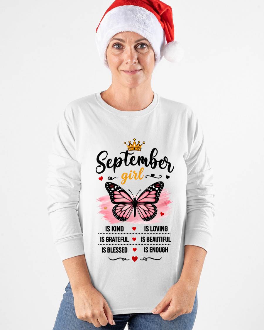SEPTEMBER GIRL BUTTERFLY SHIRT - FOR WOMEN - TLEE09 (SKU2608-593-09)