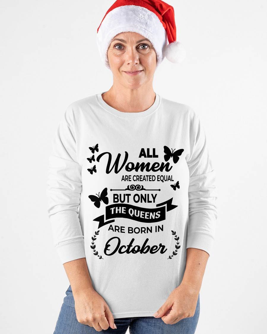 OCTOBER GIRLS ARE TRUE QUEENS - FOR WOMEN - TLEE10 (SKU2605-58-10)
