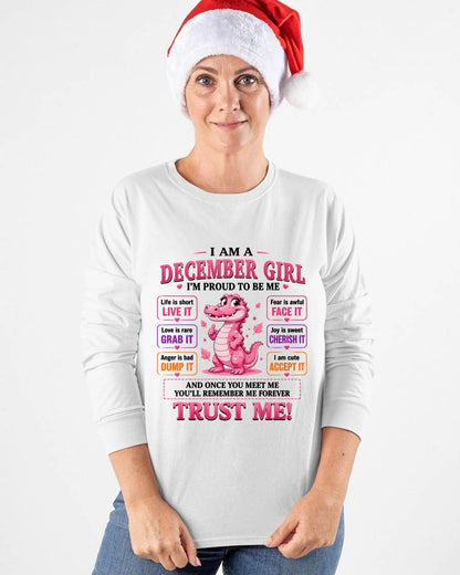 DECEMBER GIRL CUTE ALLIGATOR TEE - FOR WOMEN - TLEE12 (SKU2607-236-12)