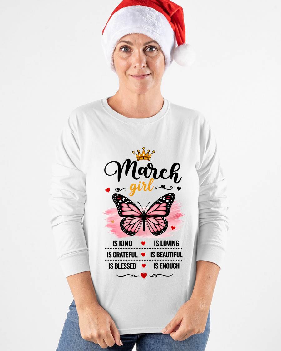 MARCH GIRL BUTTERFLY SHIRT - FOR WOMEN - TLEE03 (SKU2608-593-03)