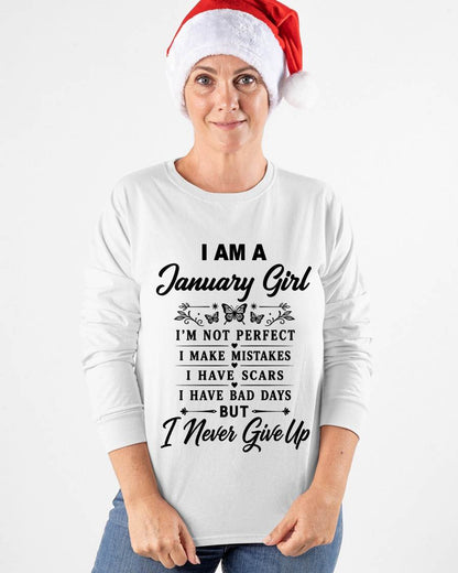 JANUARY GIRL NEVER GIVE UP - FOR WOMEN - TLEE01 (SKU2606-378-01)