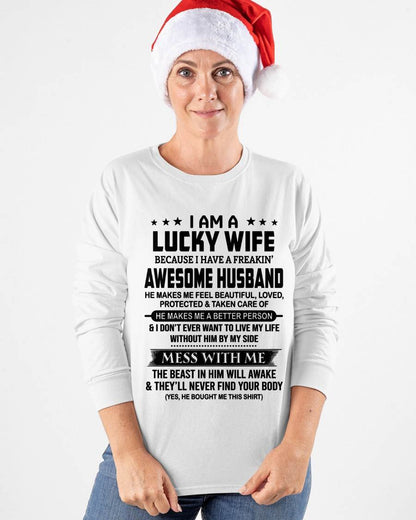 LUCKY WIFE OF AN AWESOME HUSBAND - FROM HUSBAND - TLEE00 (SKU2605-97-00)