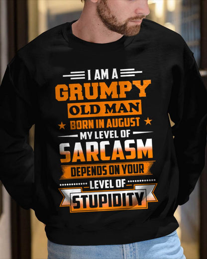 AUGUST GRUMPY OLD MAN SHIRT - FOR MAN - TLEE08 (SKU2605-128-08)