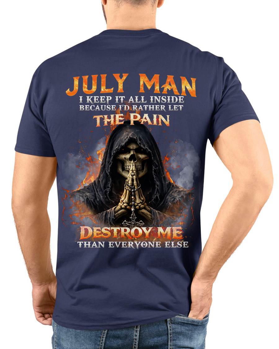JULY MAN SKULL SHIRT – I KEEP IT ALL INSIDE DARK GOTHIC T-SHIRT - FOR MAN - TLEE07 (SKU2604-136-07)