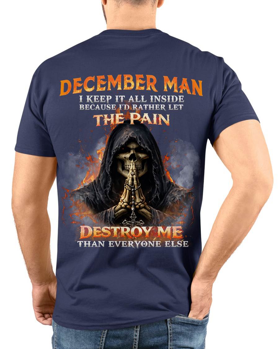 DECEMBER MAN SKULL SHIRT – I KEEP IT ALL INSIDE DARK GOTHIC T-SHIRT - FOR MAN - TLEE12 (SKU2604-136-12)