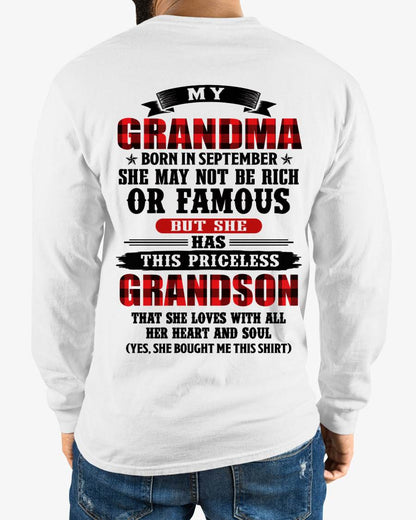 SEPTEMBER GRANDMA - HER PRICELESS GRANDSON - FROM GRANDMA - TLEE09 (SKU2606-337-09)