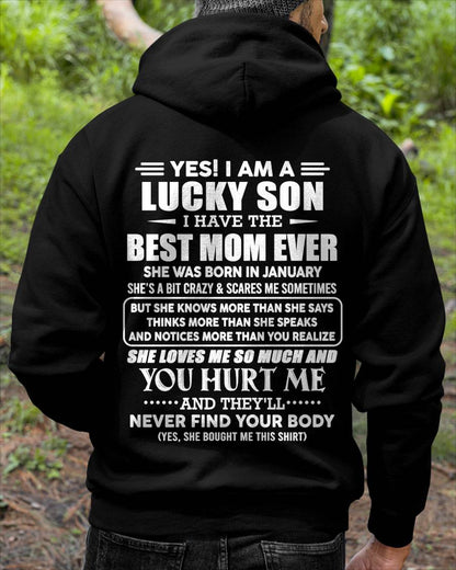 JANUARY - YES! I AM A LUCKY SON I HAVE THE BEST MOM EVER - FROM MOM - TLEE01 (SKU2603-145-01)