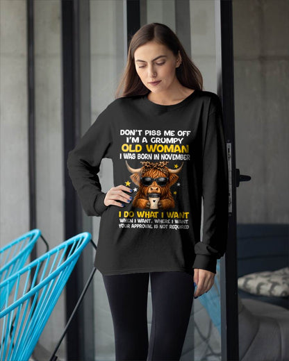 NOVEMBER BORN WOMAN FUNNY SHIRT - FOR WOMEN - TLEE11 (SKU2607-217-11)