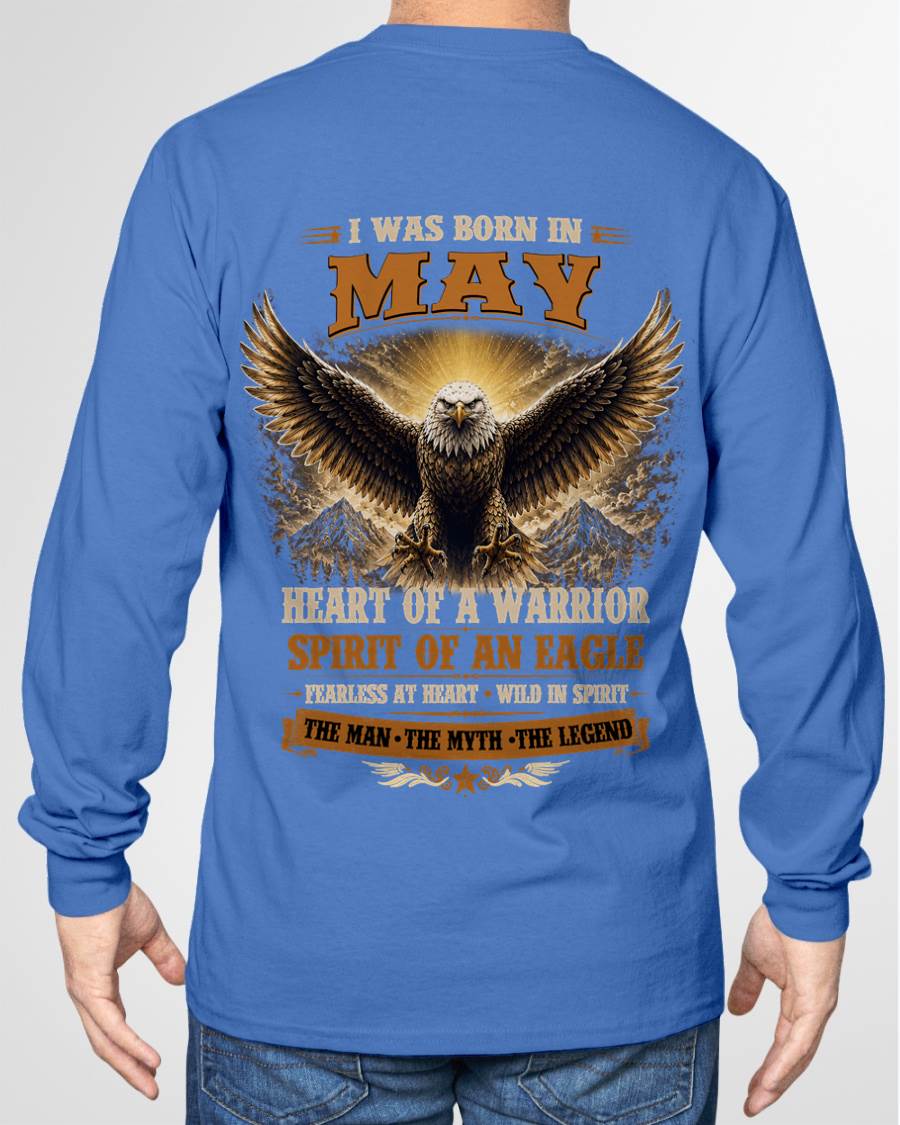 MAY BORN WARRIOR EAGLE SHIRT DESIGN - FOR MAN - TLEE05 (SKU2605-225-05)