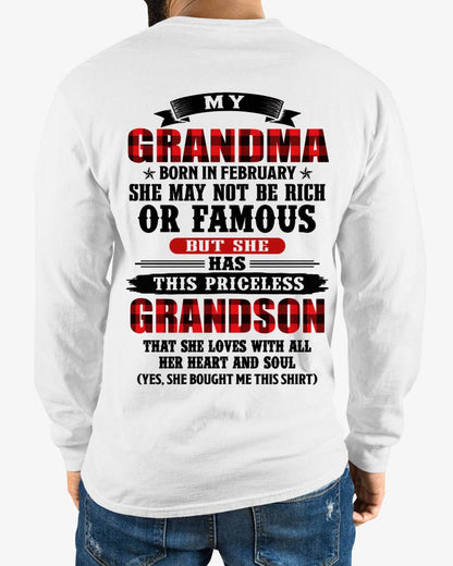 FEBRUARY GRANDMA - HER PRICELESS GRANDSON - FROM GRANDMA - TLEE02 (SKU2606-337-02)