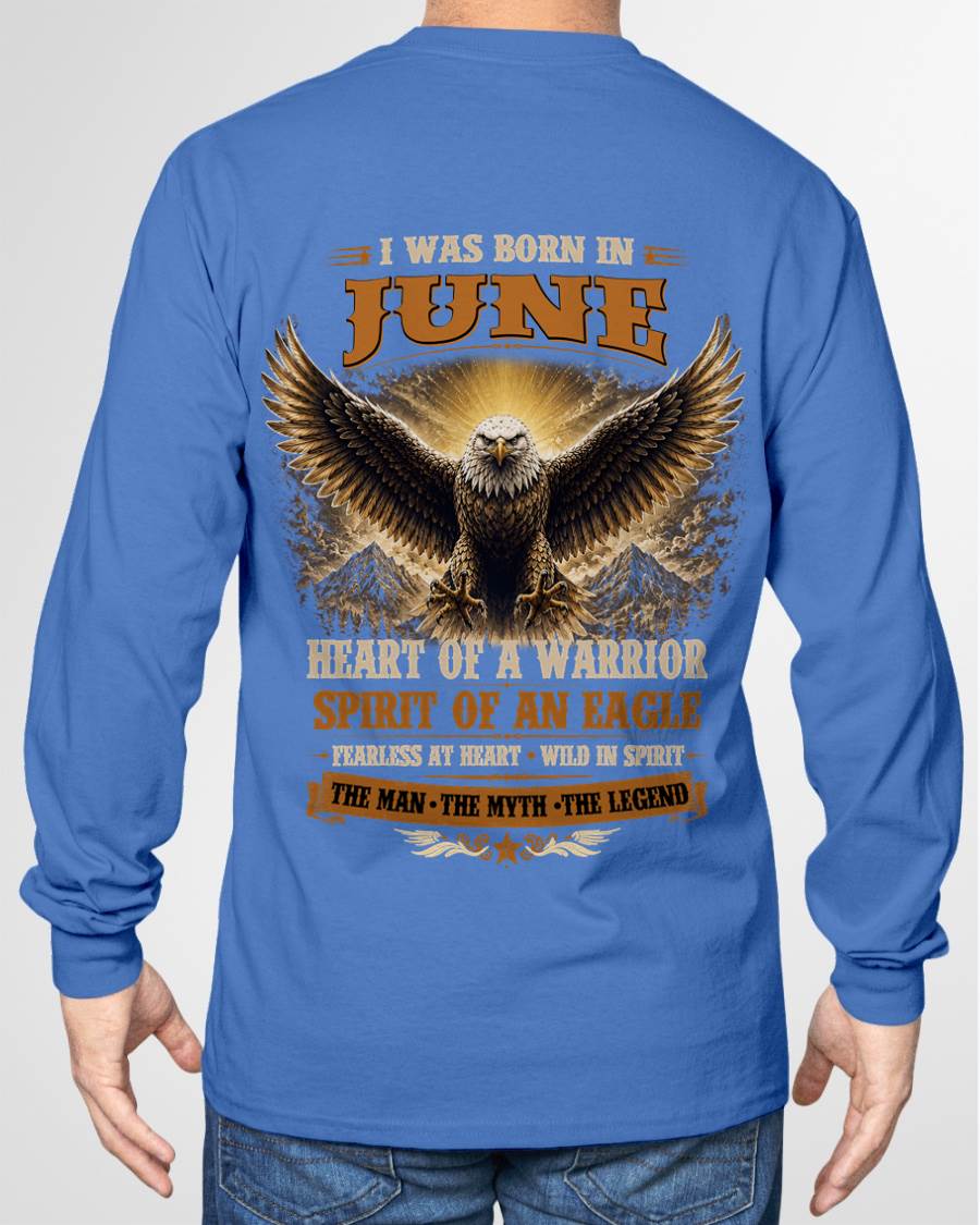 JUNE BORN WARRIOR EAGLE SHIRT DESIGN - FOR MAN - TLEE06 (SKU2605-225-06)