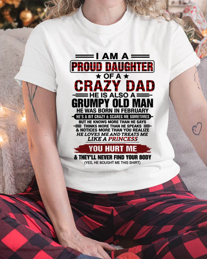 FEBRUARY - BEST DAD BEST DAUGHTER SHIRT - FROM DAD - TLEE02 (SKU2608-27-02)