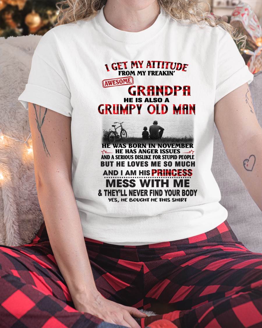 NOVEMBER GRANDPA - GRUMPY • AWESOME • PROTECTIVE - FROM GRANDPA - TLEE11 (SKU2605-176-11)