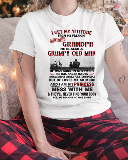 NOVEMBER GRANDPA - GRUMPY • AWESOME • PROTECTIVE - FROM GRANDPA - TLEE11 (SKU2605-176-11)