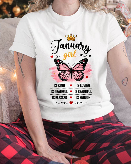 JANUARY GIRL BUTTERFLY SHIRT - FOR WOMEN - TLEE01 (SKU2608-593-01)