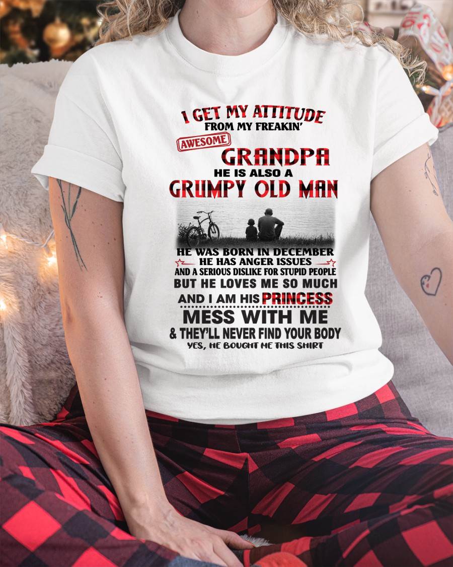 DECEMBER GRANDPA - GRUMPY • AWESOME • PROTECTIVE - FROM GRANDPA - TLEE12 (SKU2605-176-12)