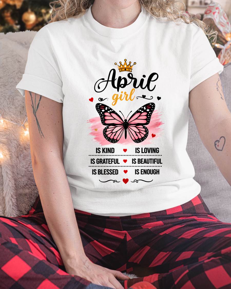 APRIL GIRL BUTTERFLY SHIRT - FOR WOMEN - TLEE04 (SKU2608-593-04)